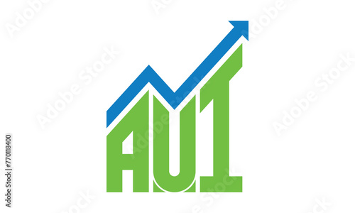 AUI financial logo design vector template.	 photo