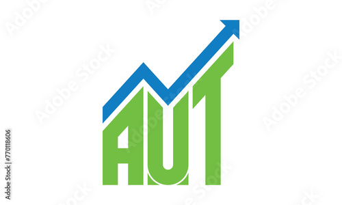 AUT financial logo design vector template.	