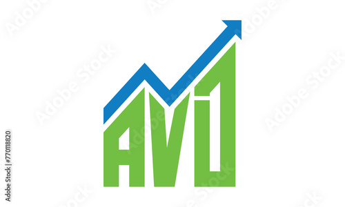 AVD financial logo design vector template. 