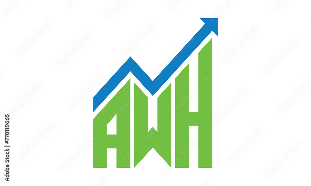AWH financial logo design vector template. AWH financial logo design vector template.