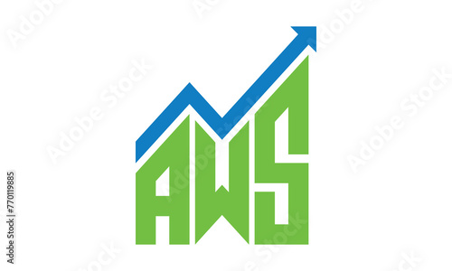 AWS financial logo design vector template. 