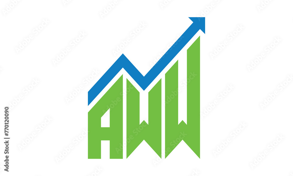 AWW financial logo design vector template. AWW financial logo design vector template.