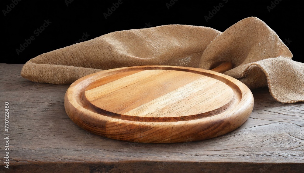 Round wooden chopping board isolated on transparent background Round wooden chopping board isolated on transparent background