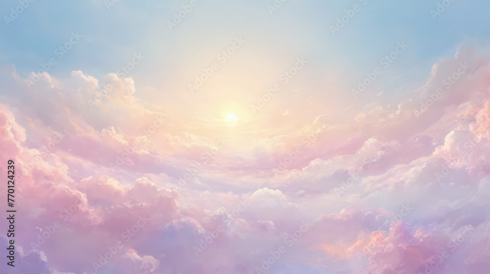 Painting of a Sky Filled With Clouds Painting of a Sky Filled With Clouds