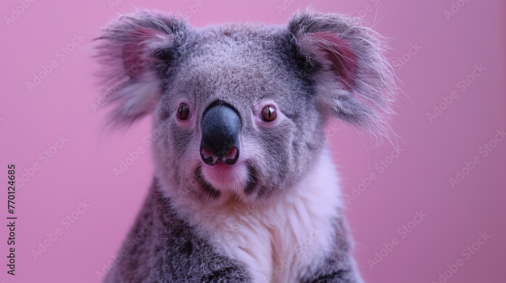 Obraz premium A koala on a pastel background isolated