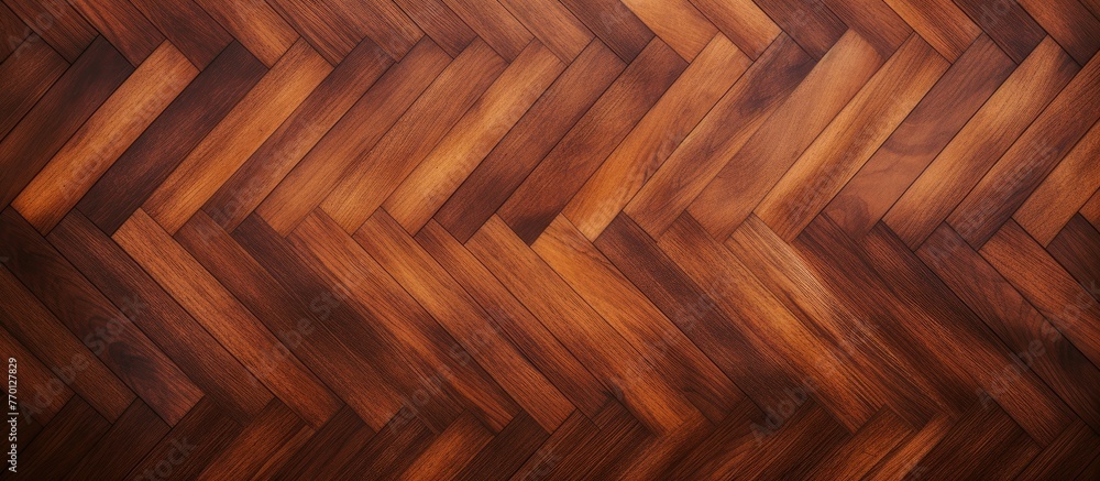 Detailed close-up view of a wooden floor showcasing a beautifully intricate pattern of various wood pieces and grains Detailed close-up view of a wooden floor showcasing a beautifully intricate pattern of various wood pieces and grains