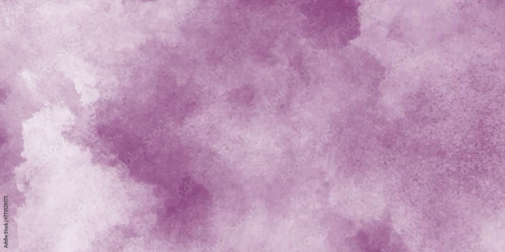 Grunge white clouds on purple canvas or texture, dark blue or purple watercolor texture with fogg and clouds, smooth wallpaper, paper pink smoke and cloudy stains.