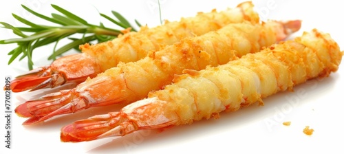 Crispy shrimp tempura succulent shrimp in golden, crispy coating, deep fried to juicy perfection