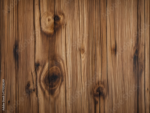 Panoramic texture of light wood with a knot design.