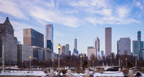 The iconic buildings of the Chicago skyline