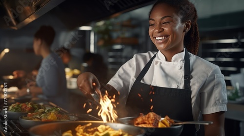 African American female chef