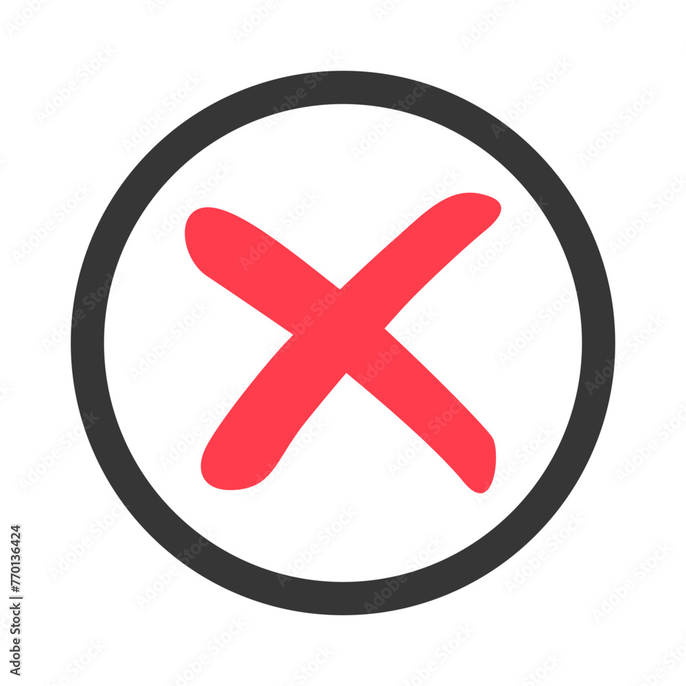 Fototapeta premium Check And Wrong Mark