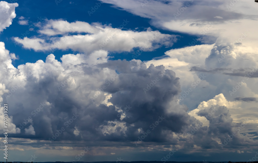 blue sky and rain storm clouds in Brazil blue sky and rain storm clouds in Brazil
