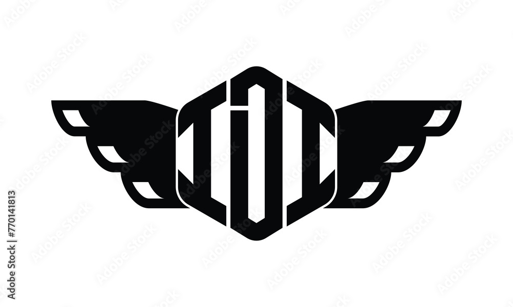 IDI polygon wings logo design vector template. IDI polygon wings logo design vector template.