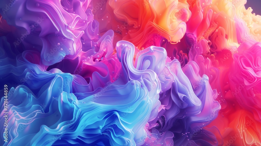 Fototapeta premium Dynamic Multicolor Visualization: Chromatic Symphony Abstract Art