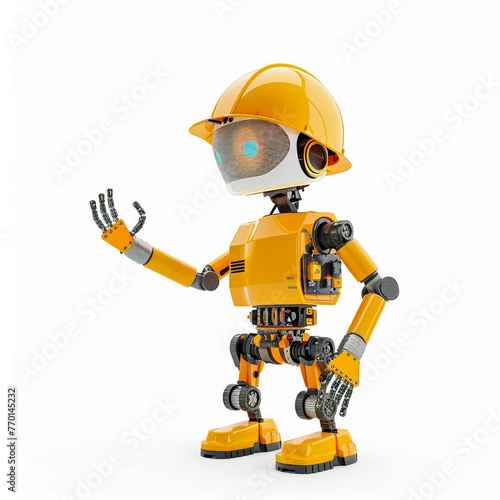 Robot worker with helmet
