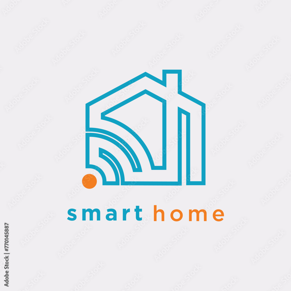 Smart home design element icon vector with creative concept for business person Smart home design element icon vector with creative concept for business person