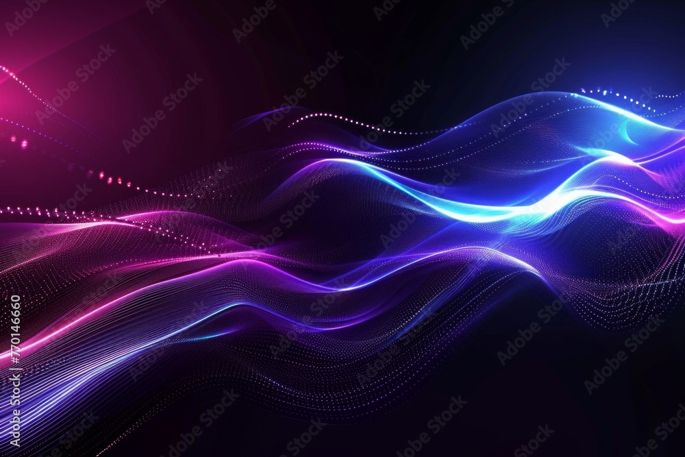 Futuristic Glow Dark Abstract Background with Flowing Wave Lines Futuristic Glow Dark Abstract Background with Flowing Wave Lines