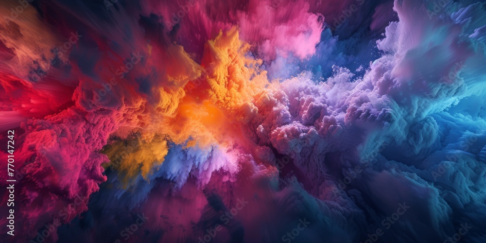 Harmony in motion depicted through an abstract multicolor visualization. Harmony in motion depicted through an abstract multicolor visualization.