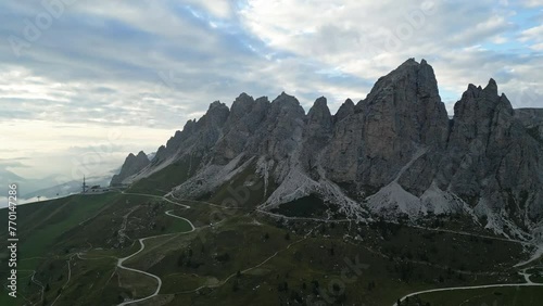 Drone shot over Dolomites