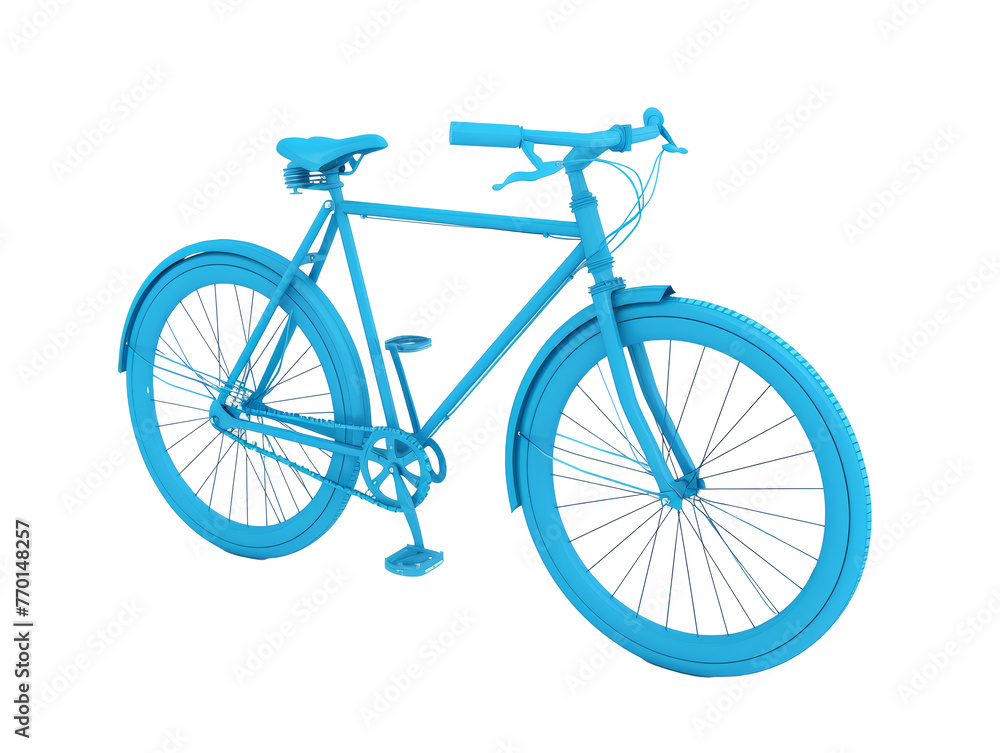 bicycle isolated on background, 3d illustration