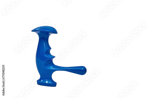 Blue trigger point massager. Isolate on white background photo