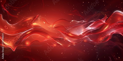 Bold red abstract background with vibrant hues and dynamic texture. Modern artistic composition.
