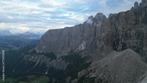 Drone shot over Dolomites