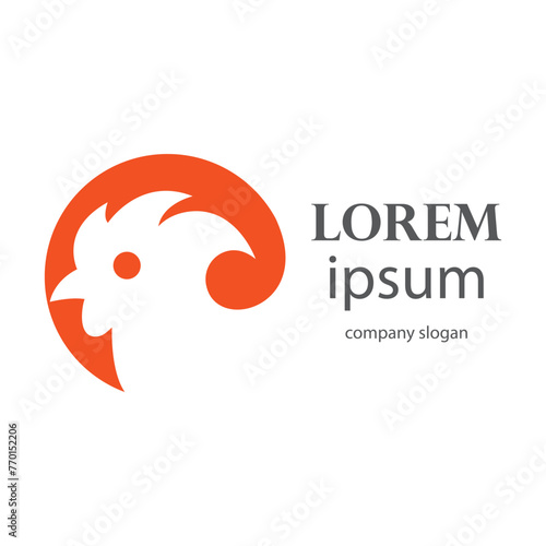 crowing rooster logo design