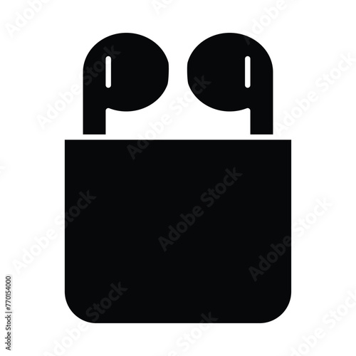 airpods icon vector template design flat and simple