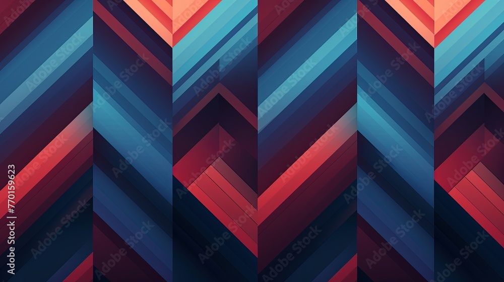 a geometric background with diagonal lines forming a chevron pattern - obrazy, fototapety, plakaty 