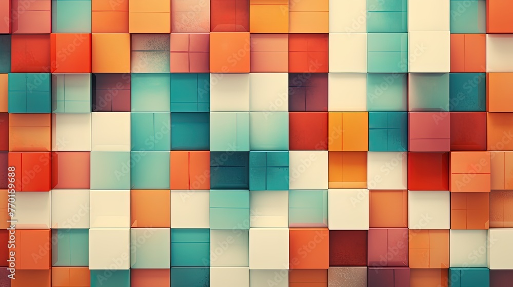 a geometric background with square tiles in a retro inspired design a geometric background with square tiles in a retro inspired design