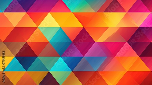 a geometric background with intersecting triangles in a vibrant color scheme