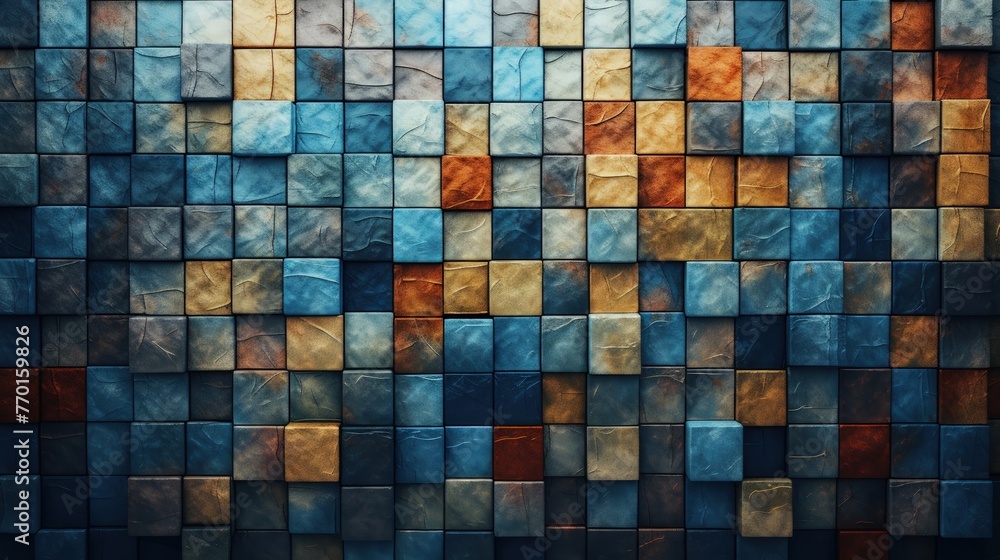 a patterned background with square tiles forming a geometric mosaic a patterned background with square tiles forming a geometric mosaic