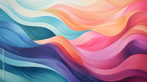 geometric waves in vibrant hues creating a futuristic sense of motion