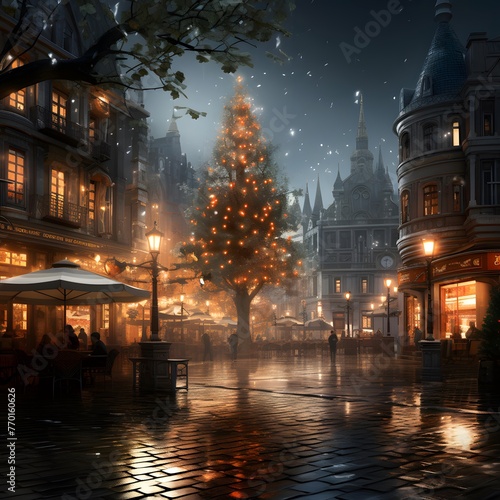 Christmas and New Year in the old town of Riga, Latvia