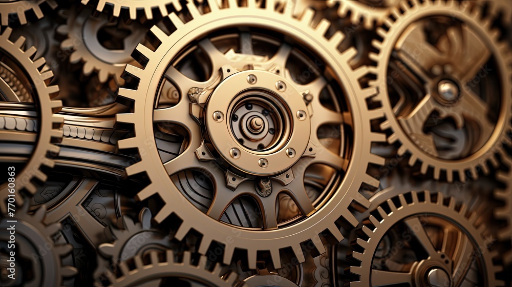 interlocking gears with a mechanical and metallic texture interlocking gears with a mechanical and metallic texture