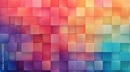 squares with a gradient color transition evoking a smooth and soothing visual effect
