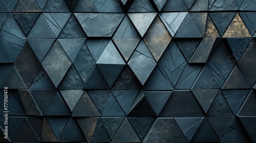 triangular elements with a mosaic like texture adding a tactile and intricate feel to the background