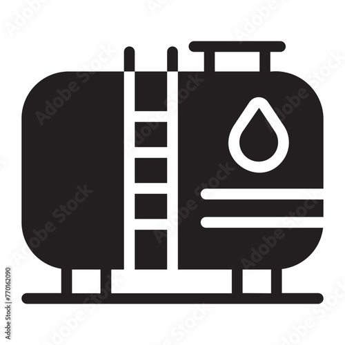oil tank glyph icon