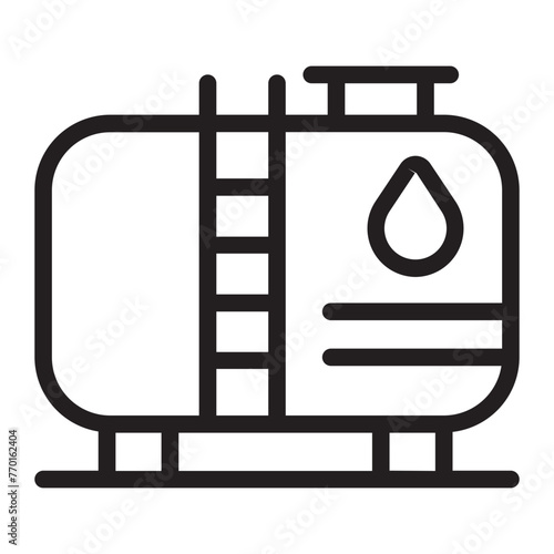 oil tank line icon
