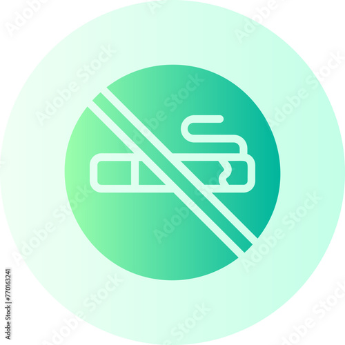 no smoking gradient icon