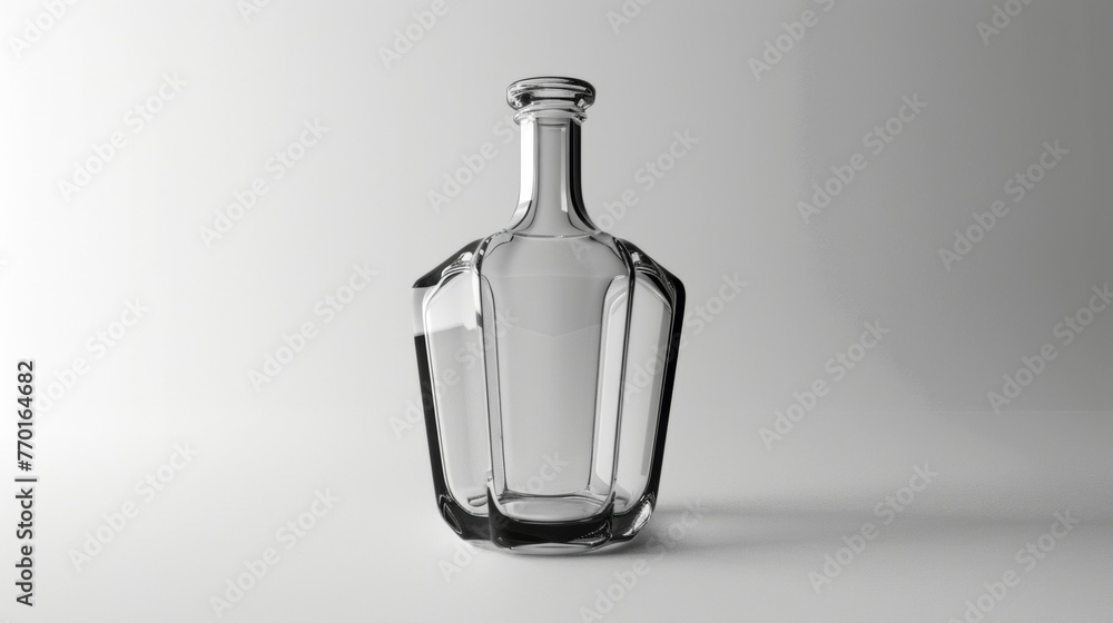 Blank mockup of a hexagonal glass bottle perfect for storing oils or essences. Blank mockup of a hexagonal glass bottle perfect for storing oils or essences.