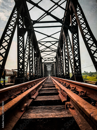 railway bridge over the river © Hakim