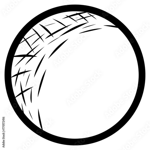 Ball vector icon isolated on transparent background photo