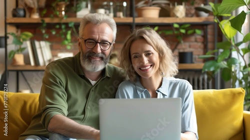 Radiant Middle-Aged Couple in Sunny Nature
