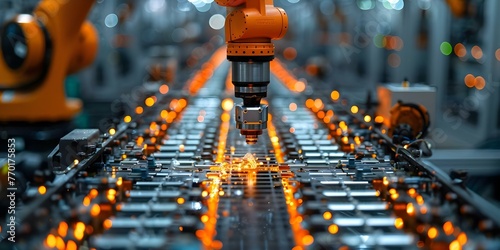 Innovative Robotics System Enhances Automotive Parts Manufacturing Finishing Process. Concept Robotics in Assembly Line, Automotive Industry Innovation, Advanced Manufacturing Technology