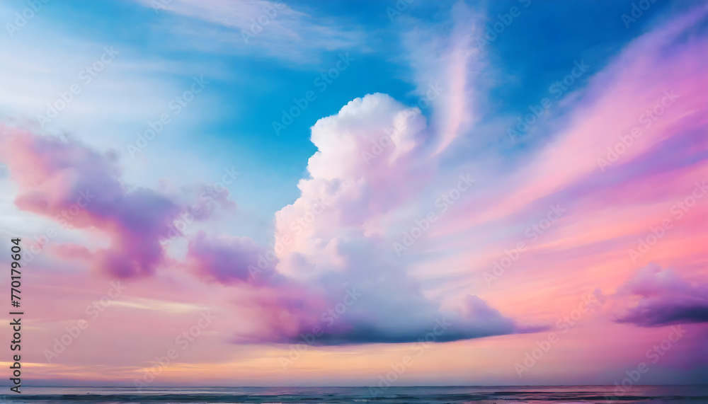 Cotton Candy Skies background. Generative AI.