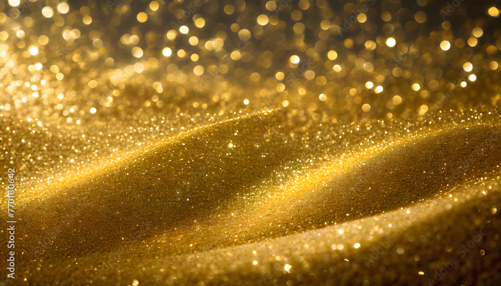 Naklejka premium Glittering Golden Sands background. Generative AI.