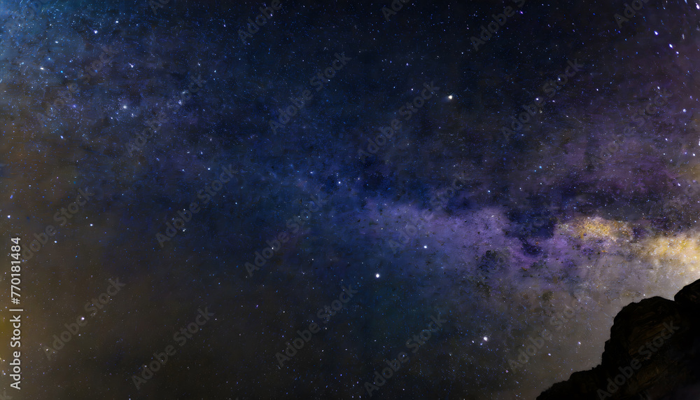 Midnight Galaxy Granite background. Generative AI.